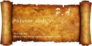Polster Azár névjegykártya
